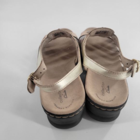 Clarks Collection Leather‎ Sandals Lexi Marigold Metallic Multi Size 12 - Picture 2 of 6